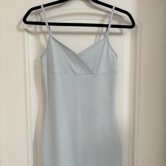 Pale blue body con mini dress - Picture 3 of 4